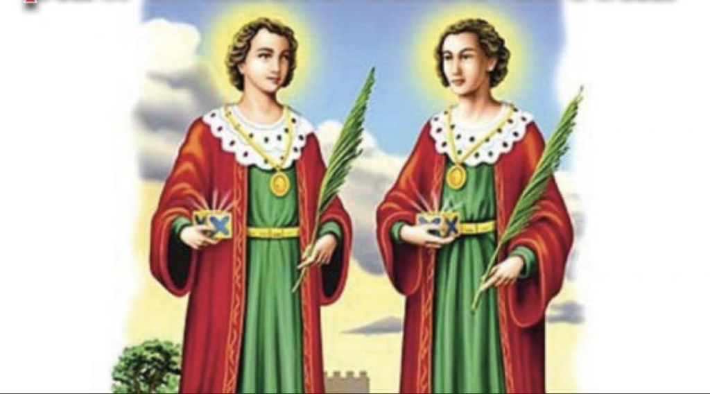 Imagen de San Cosme y san damiam, santos que representan los marassa.
