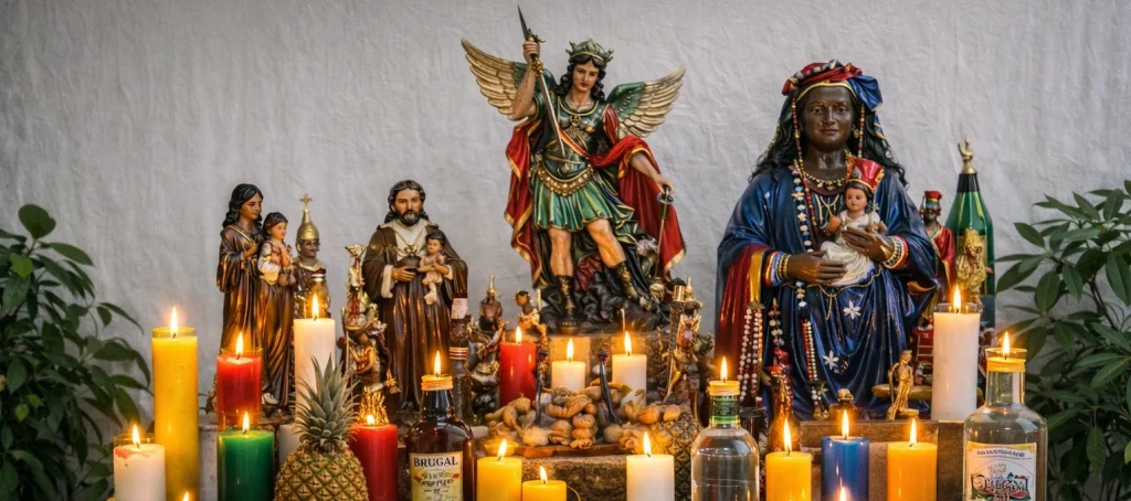 Imagen de altar de vudu dominicano
