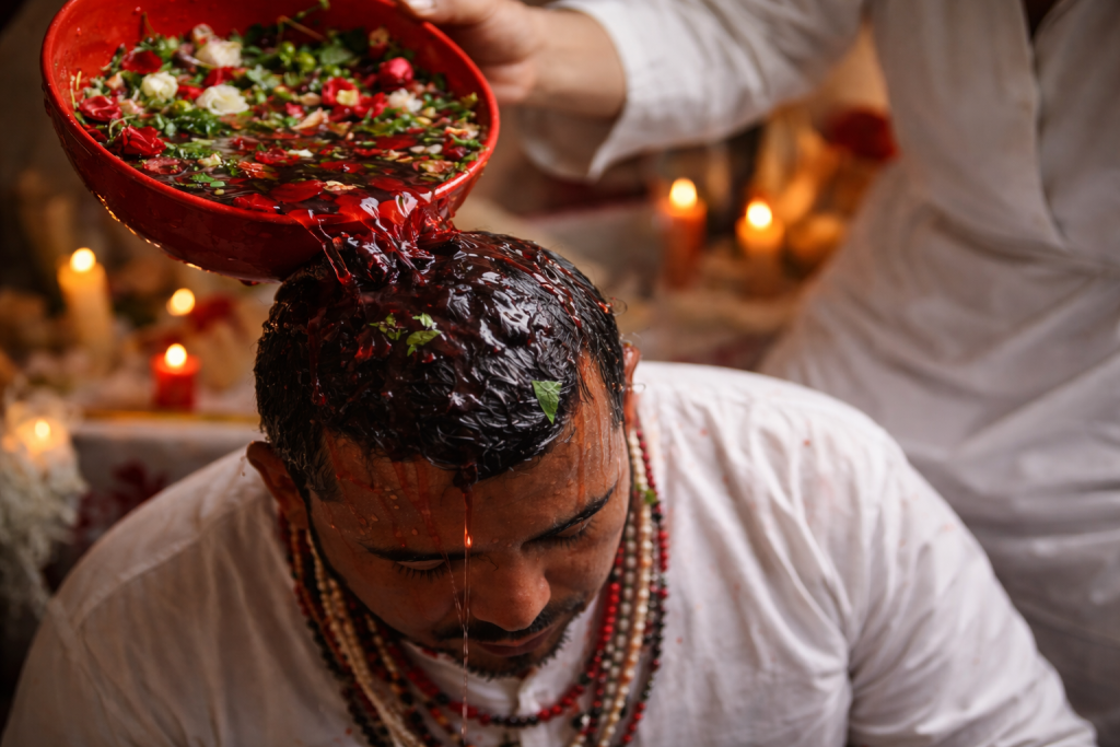 ceremonia de refresco de cabeza - foto/imagen.