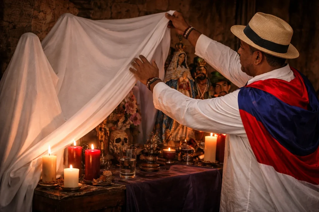 Cubriendo Altar - Cuaresma.