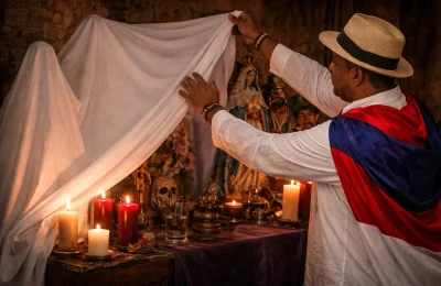 Cubriendo Altar - Cuaresma.