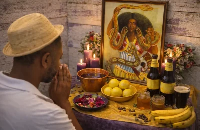 Image of Sainta Marta Spirit Altar and Servidor of 21 Divisions