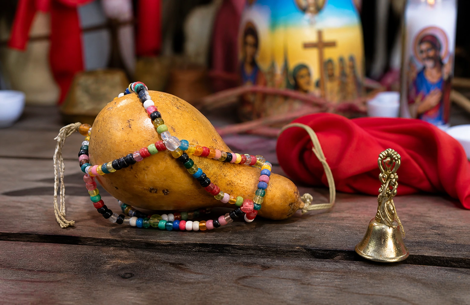 Tchatcha Rattle Haitian Vodou Tchatcha calabash rattle used in Haitian Vodou Rada ceremonies